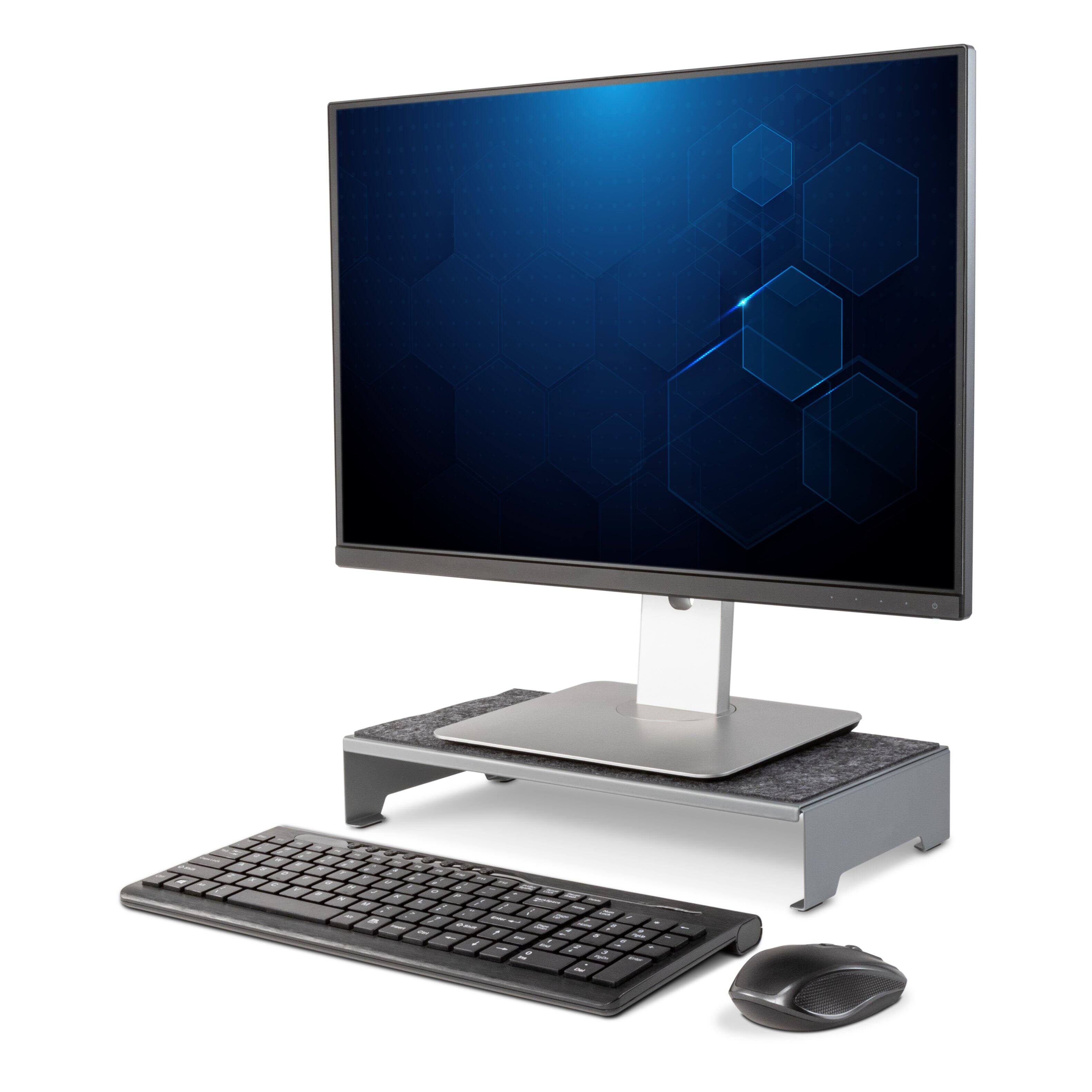 Angle. Allsop - TechStyle Steel Monitor Stand - GRAY.