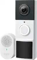 TP-Link - Tapo Battery Smart Video Doorbell 2K 3MP with Chime - No Monthly Fees - Black/White - Front_Zoom