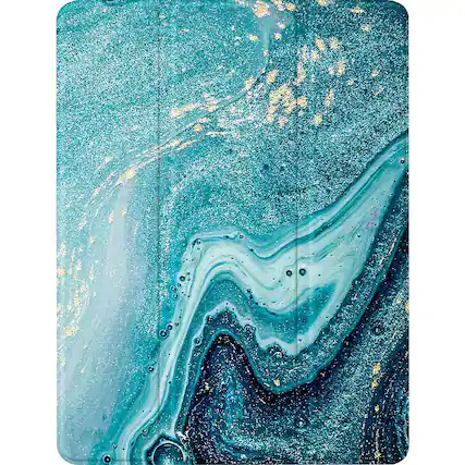 Front. SaharaCase - Marble Series Folio Case for Apple iPad Pro 12.9 (4th, 5th, and 6th Gen 2020-2022) - Green.