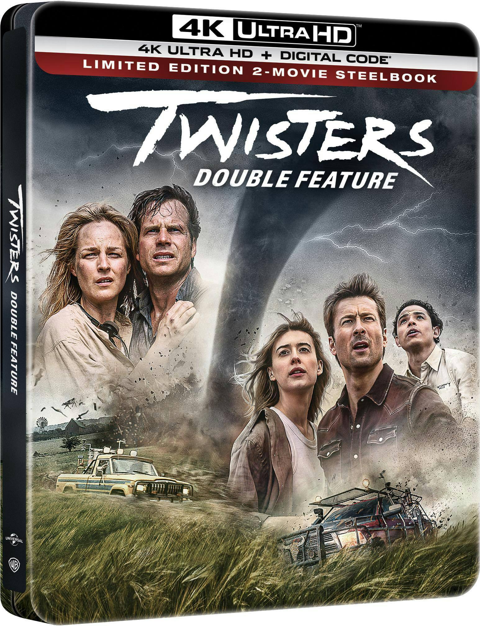 Back. Twisters Double Feature (Steelbook)   - 4K Blu-Ray.