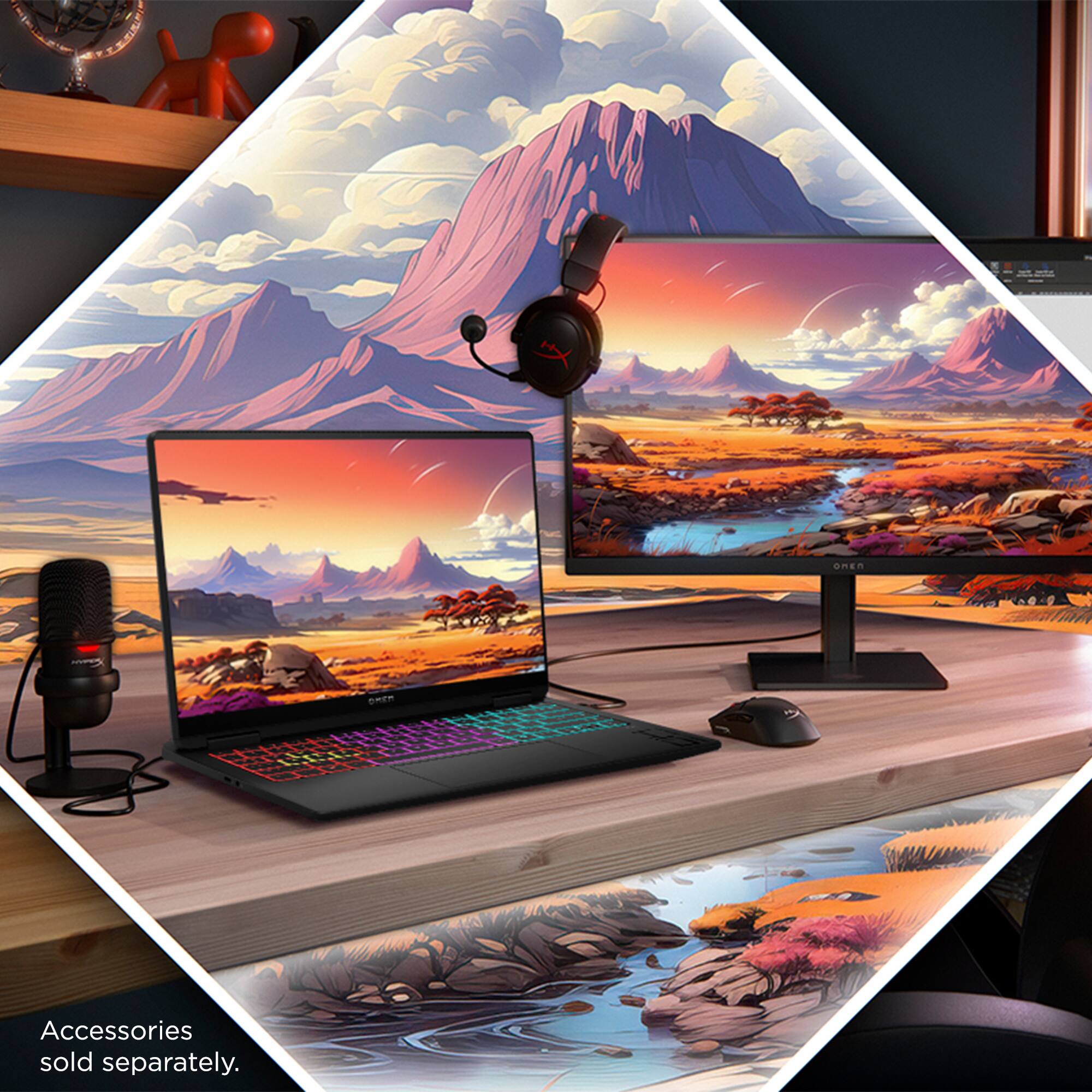 Accessories sold separately.