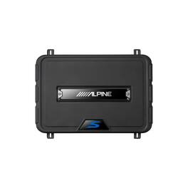 Alpine - SS-SB10 Single 10” S-Series Shallow Preloaded Subwoofer Enclosure - Black/Gray