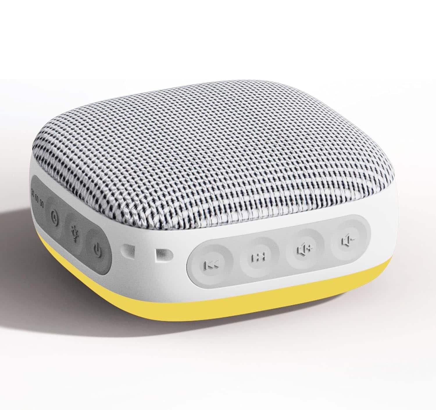 FINEAK - Portable Noise Sound Machine with Amber Breathing Light for Deep Sleep - White