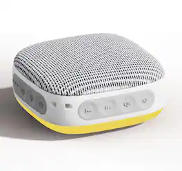 FINEAK - Portable Noise Sound Machine with Amber Breathing Light for Deep Sleep - White