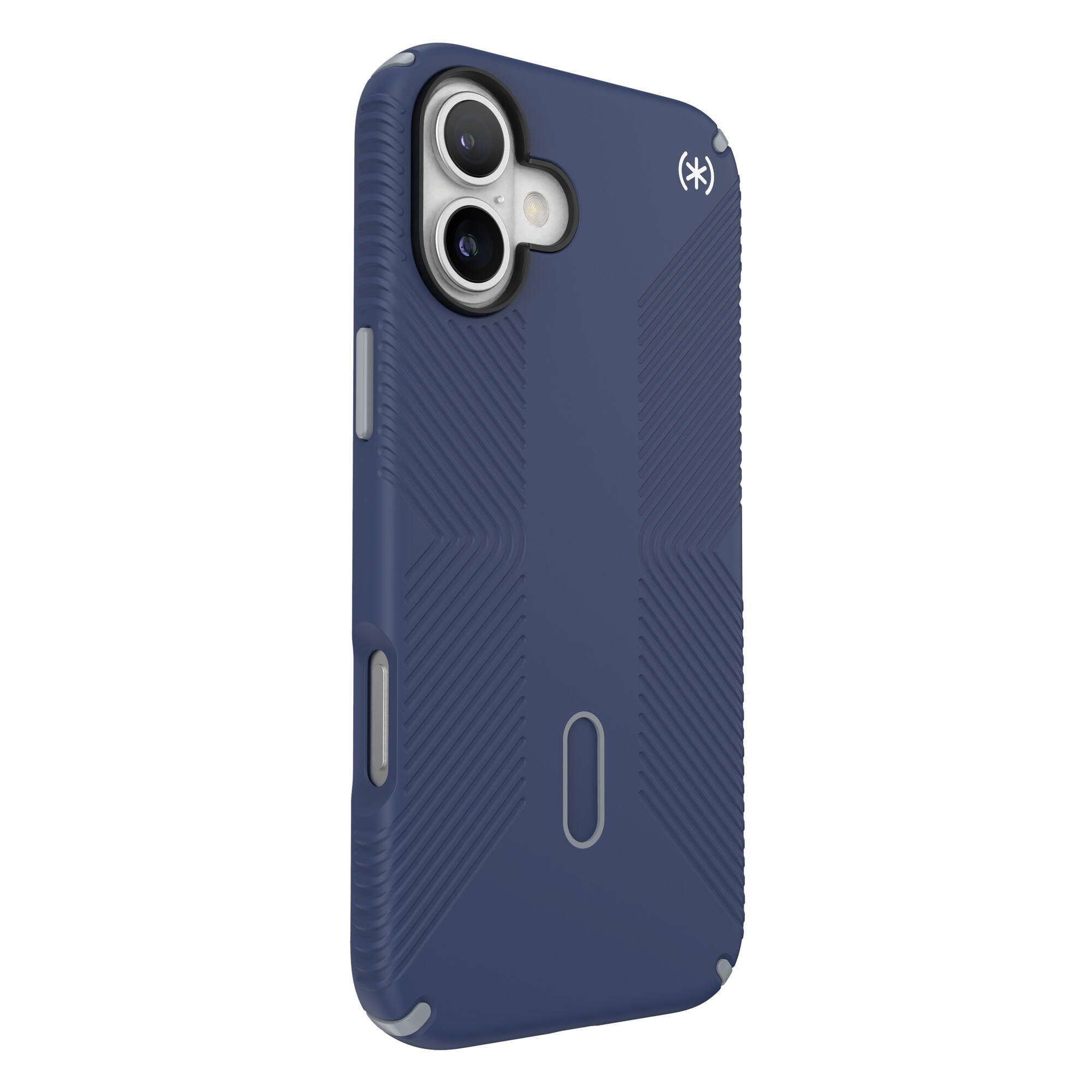 Left. Speck - Presidio2 Grip ClickLock Case with MagSafe for Apple iPhone 16 Plus - Costal Blue.
