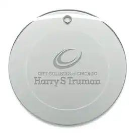 Jardine - Harry S Truman College Falcons 3'' Round Glass Ornament - Multicolor