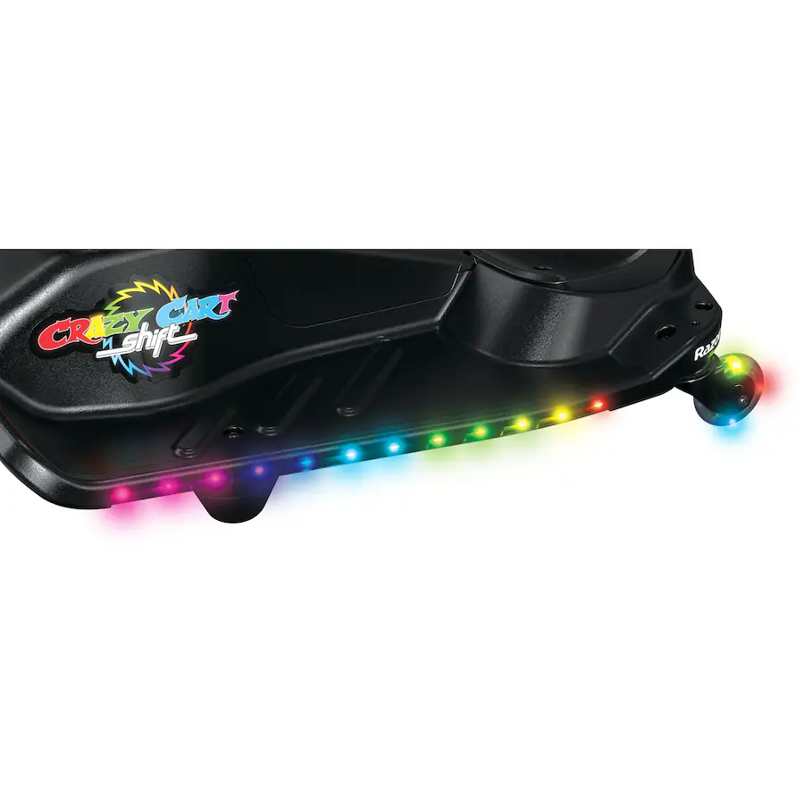 Kids Go Cart Razor Razor Crazy Cart Shift Lightshow Drifting Go Kart for Kids, LED Lights ...