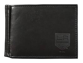 Rico Industries - Los Angeles Kings NHL RFID Blocking Shield Black Leather Moneyclip Wallet - Multi