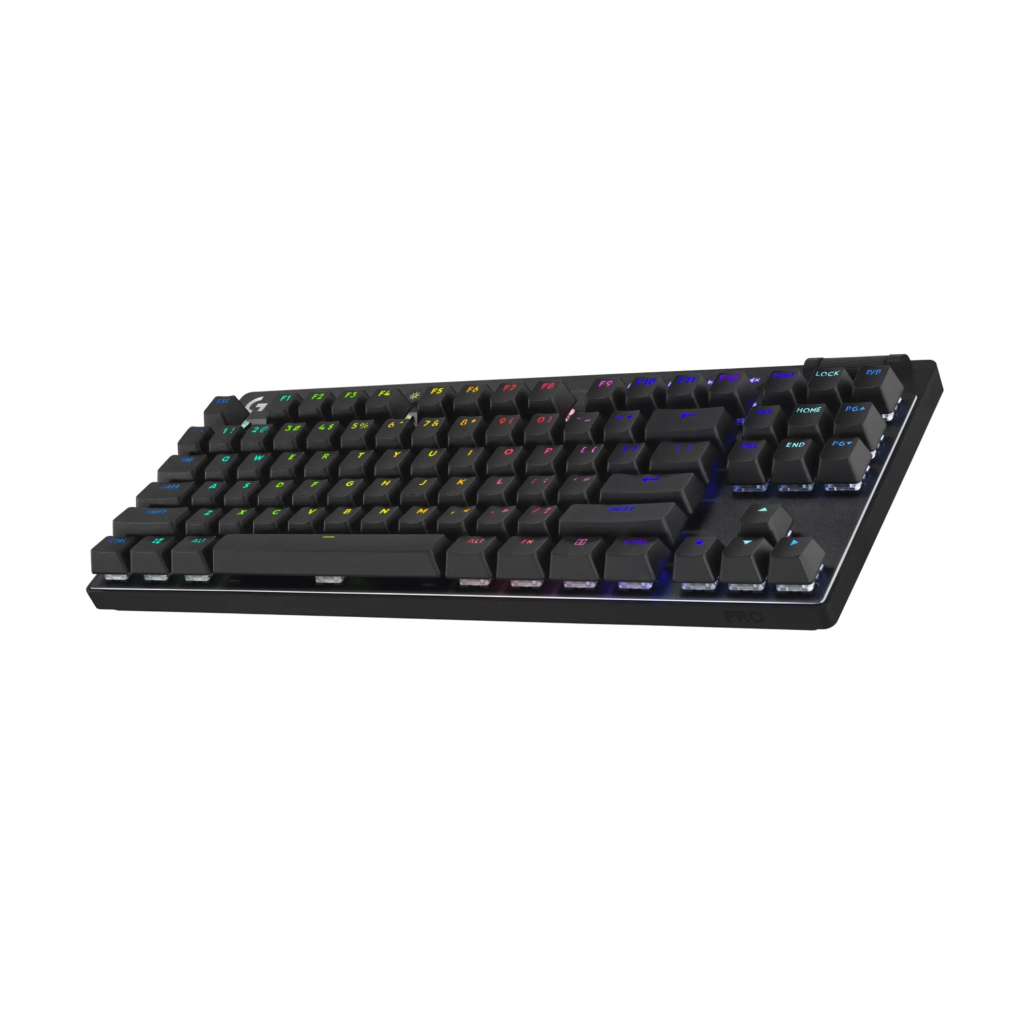 Front. Logitech - PRO X TKL LIGHTSPEED Wireless Mechanical Tactile Switch Gaming Keyboard with LIGHTSYNC RGB for PC - Black.