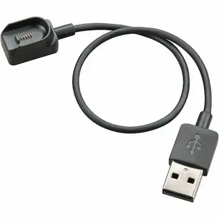 Front. HP - Poly Charging Cable - For Headset - Black - Black.