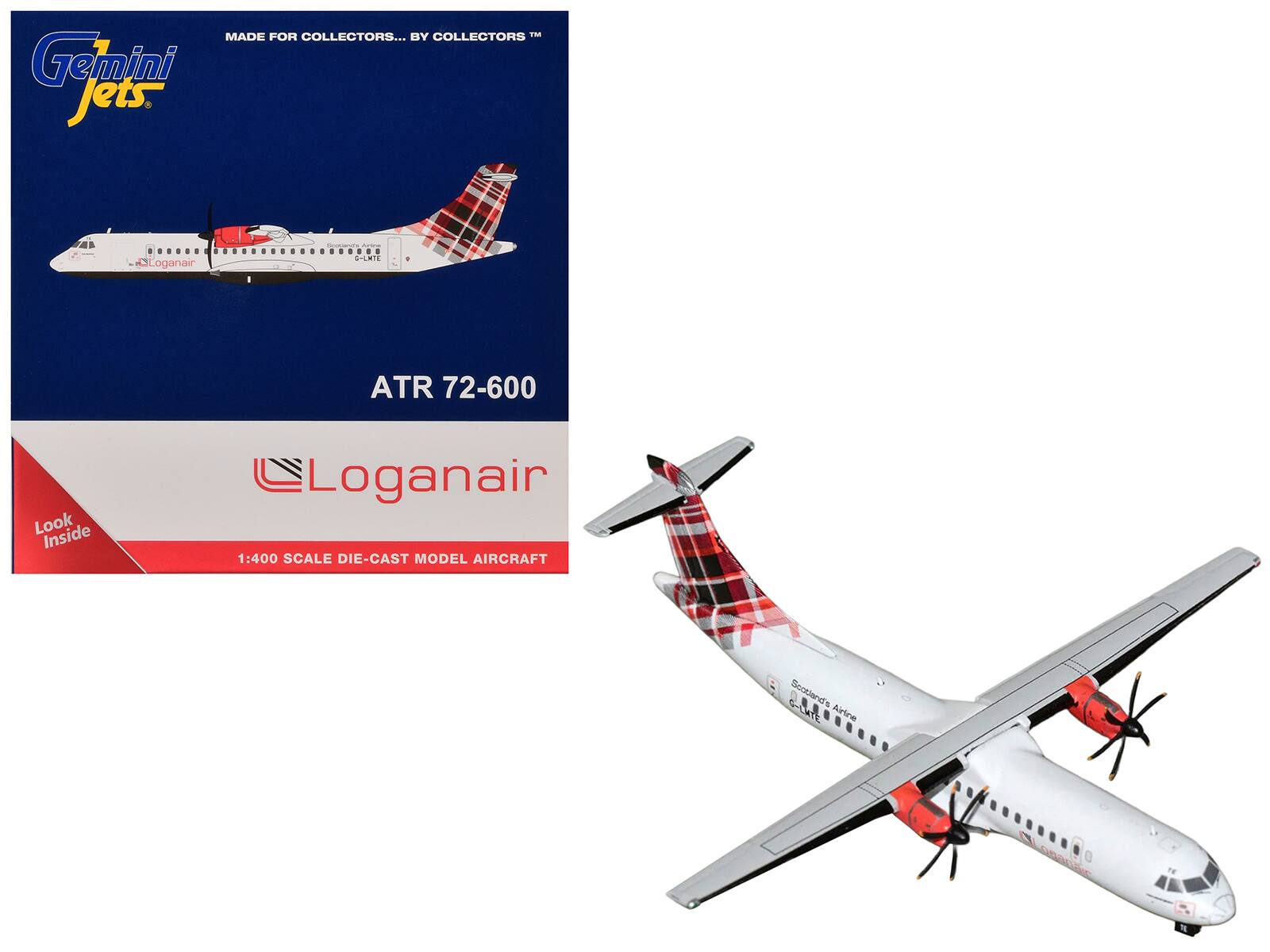 MADE FOR COLLECTORS... BY COLLECTORS

1 Gemini Jets

AS Loganair NT-3 ATR 72-600

Look Inside

Loganair

1:400 SCALE DIE-CAST MODEL AIRCRAFT

Sootiand's G-ORE Airine