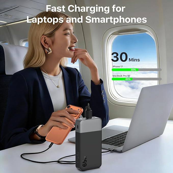 Fast Charging for Laptops and Smartphones

30 Mins
iPhone 17 50%
MacBook Pro 16" 45%
65w