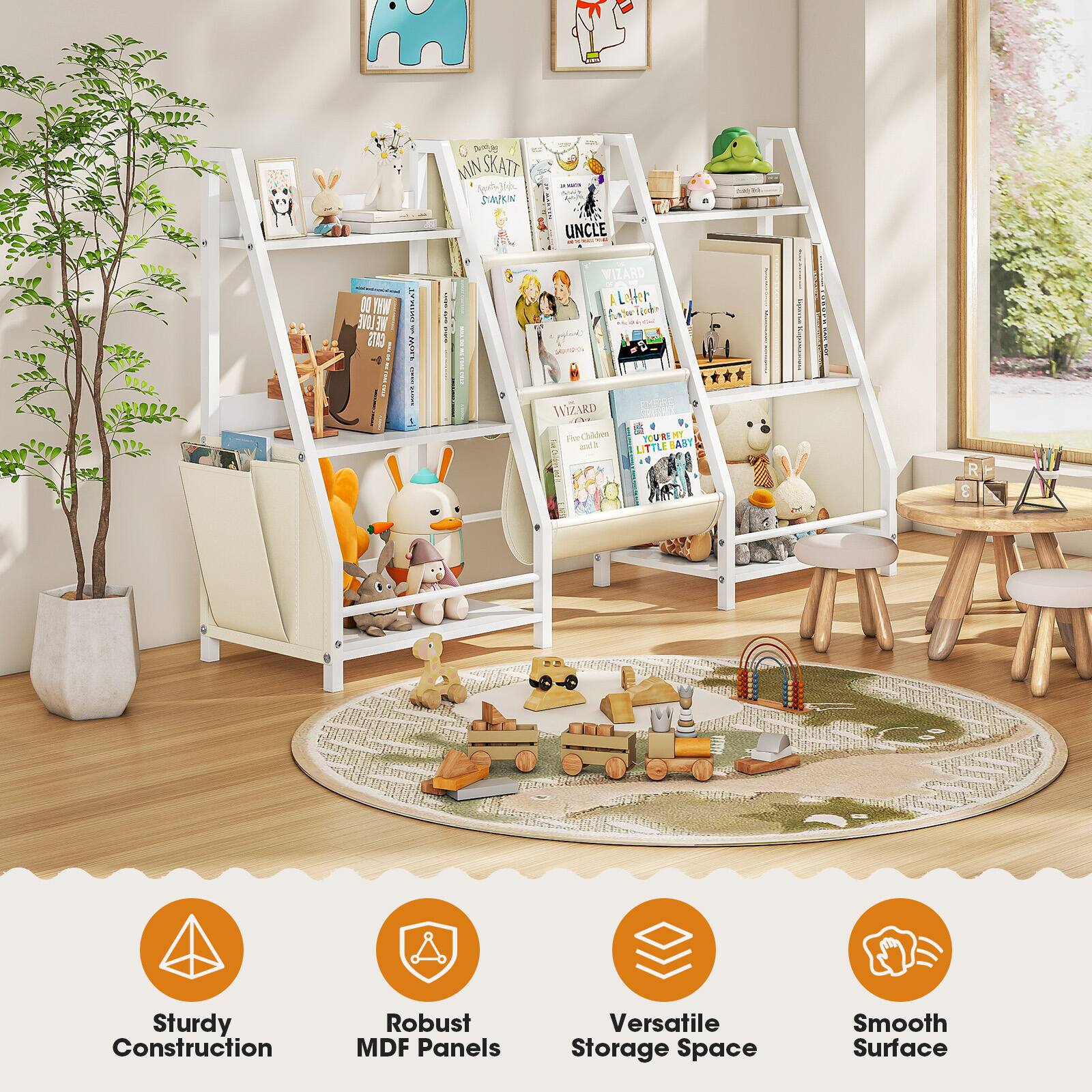 - Sturdy Construction
- Robust MDF Panels
- Versatile Storage Space
- Smooth Surface