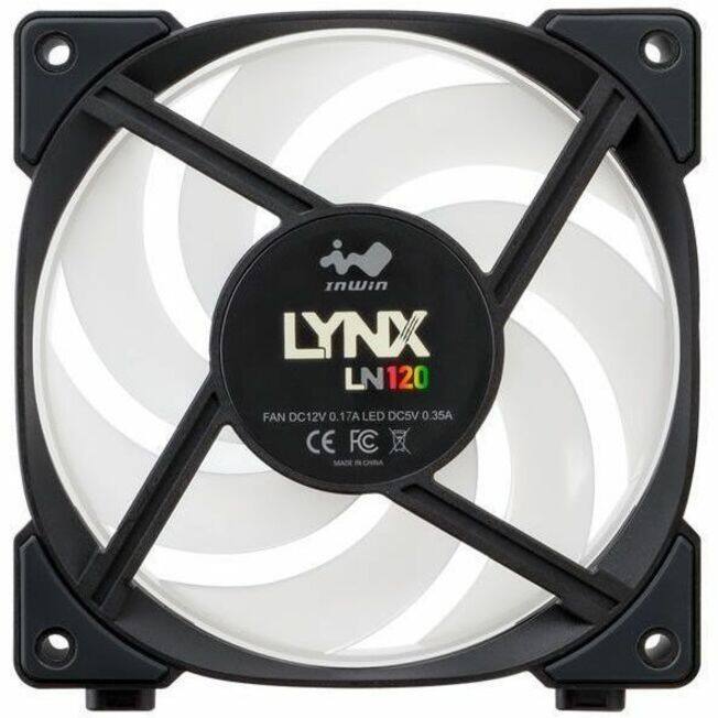 INWin LYNX LN120  
FAN DC12V 0.17A LED DC5V 0.35A  
CE FC  
MADE IN CHINA