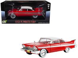 1958 Plymouth Fury Red with White Top and Red Interior "Hollywood Greatest Hits" Series 1/24 Model Car by Greenlight