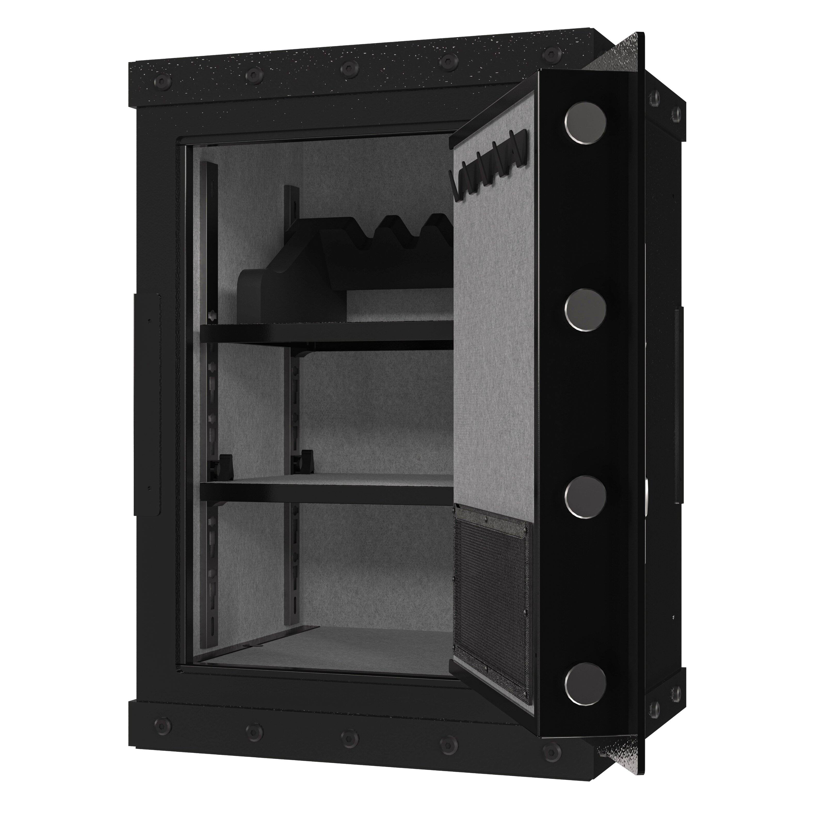 Back. GOODSILO - Large Digital Safe - Home & Office Security - Steel Construction with Digital Lock - Black.
