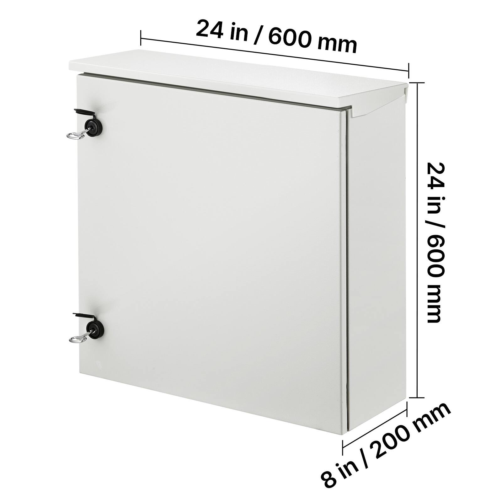 24 in / 600 mm  
24 in / 600 mm  
8 in / 200 mm