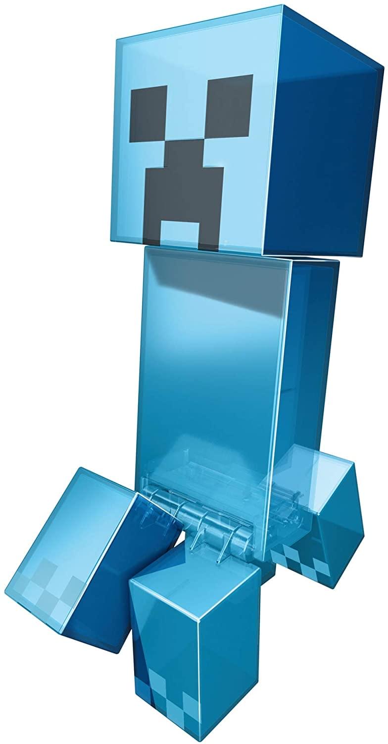 Alt View 2. Fisher-Price - Minecraft Dungeons Large 11 Inch Articulated Action Figure | Charged Creeper - Blue.