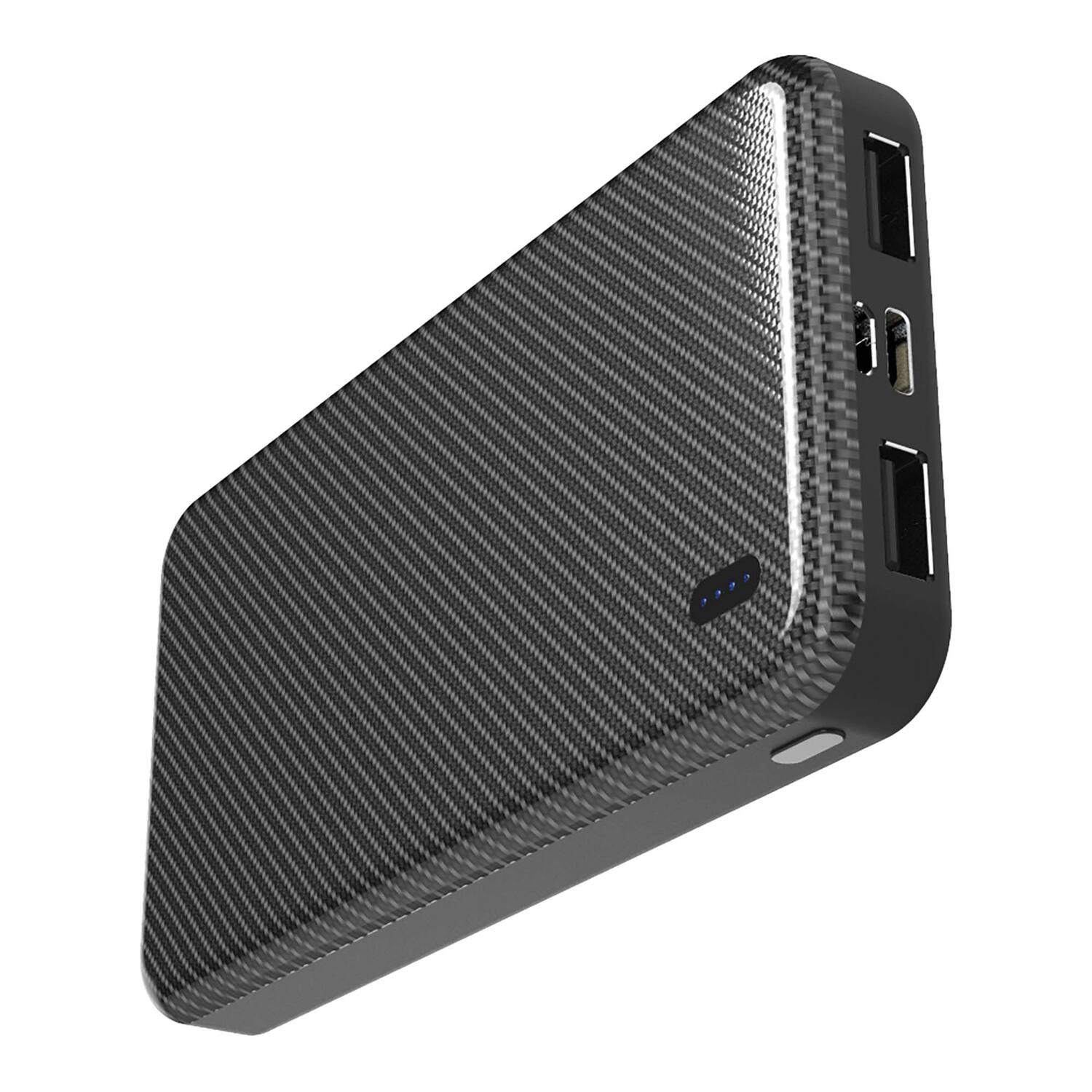 Back. Xyst - Portable Power Pack 6000 mAh, Dual USB, XYS-PB6TCM - Black.