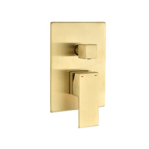 Back. JUJABU - 12" Rain Shower Head Systems Wall Mounted Shower Brushed Gold - Brushed Gold.