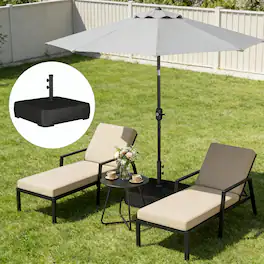 Anysun - Convenient disassemble Design Fillable Patio Parasol Base, Assembly Required - Black