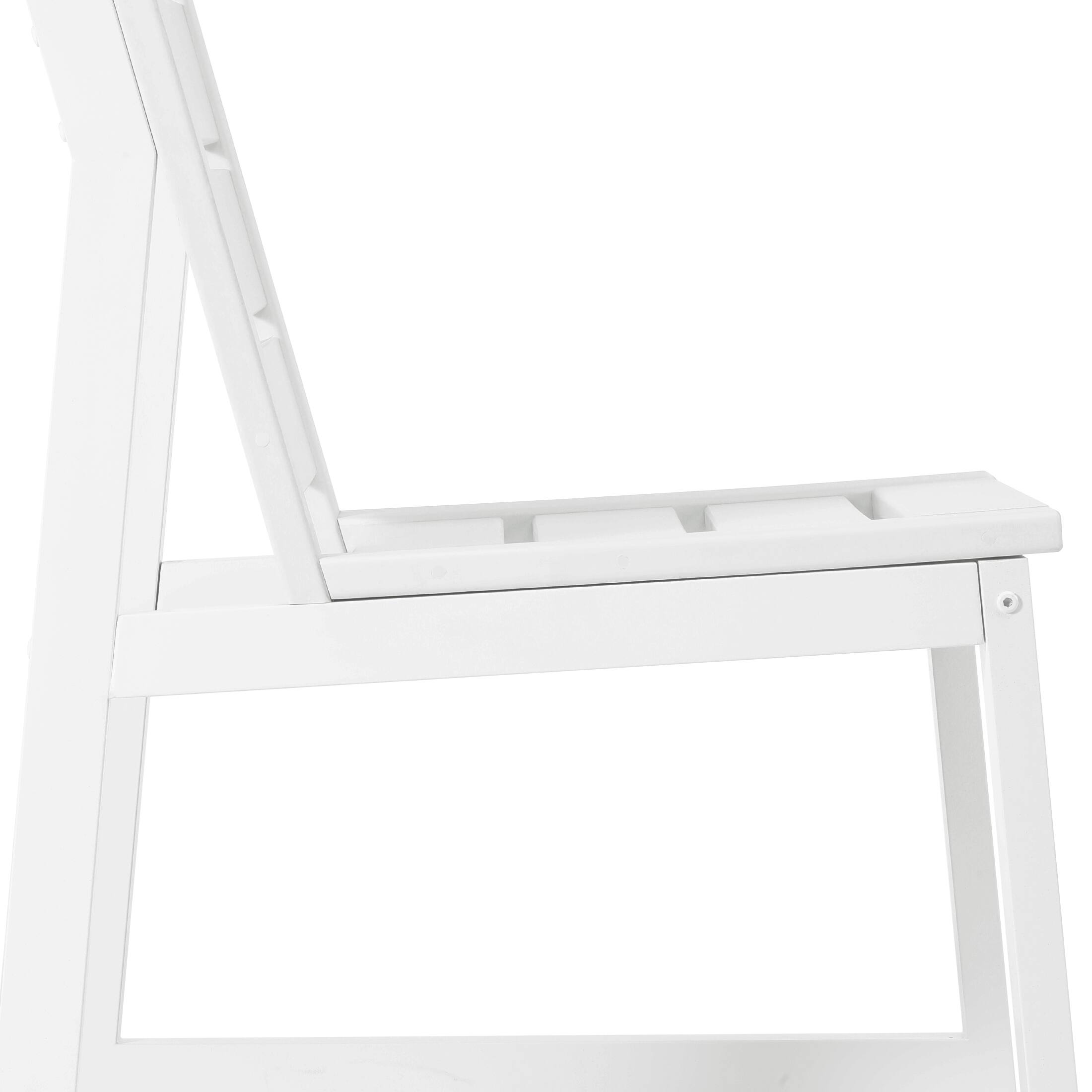 Alt View 4. WestinTrends - WestinTrends Cape May HDPE Outdoor Patio Dining Side Chair - White.