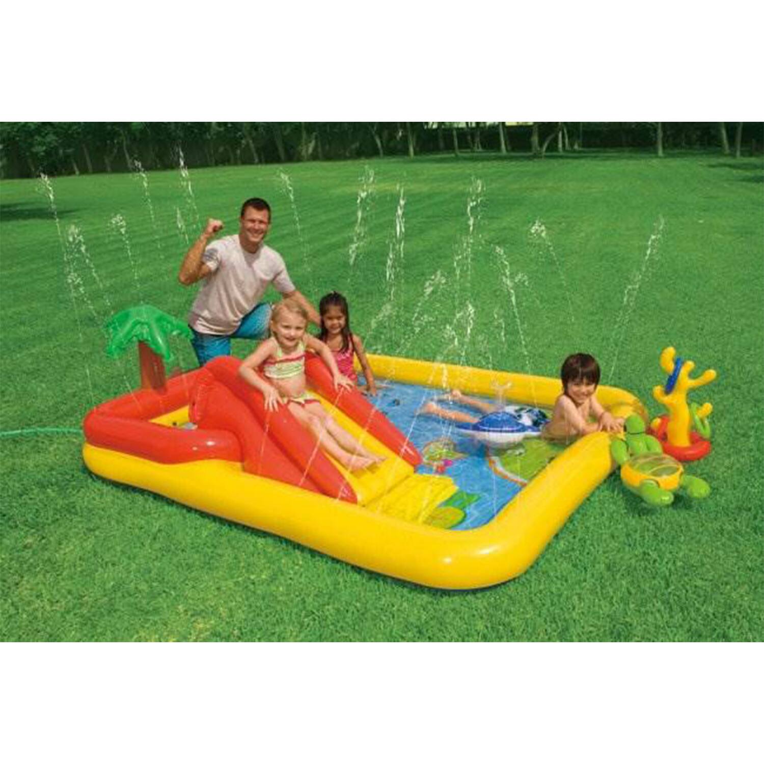 Alt View 10. Intex - Intex 57454EP-DD Ocean Island Play Center Inflatable Wading Pool with Games.