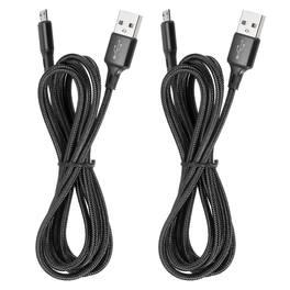 Unique Bargains - 2pcs Controller Charger Cable 6Ft USB A to Micro USB Fast Charging Cord - Black
