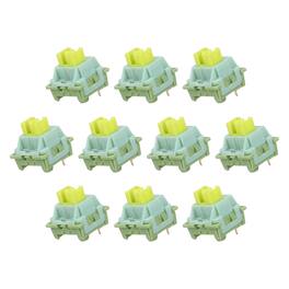 Unique Bargains - 10pcs Keyboard Switches (3-Pin 35gf) Dustproof Pre-Lubed Tactile Linear Switch Replacement for MX Mechanical Keyboard - Light Blue