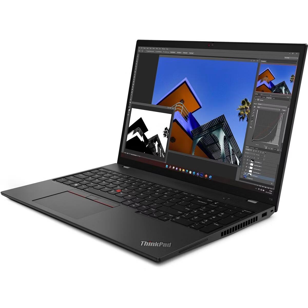 Front. Lenovo - Lenovo ThinkPad T16 - Gray.