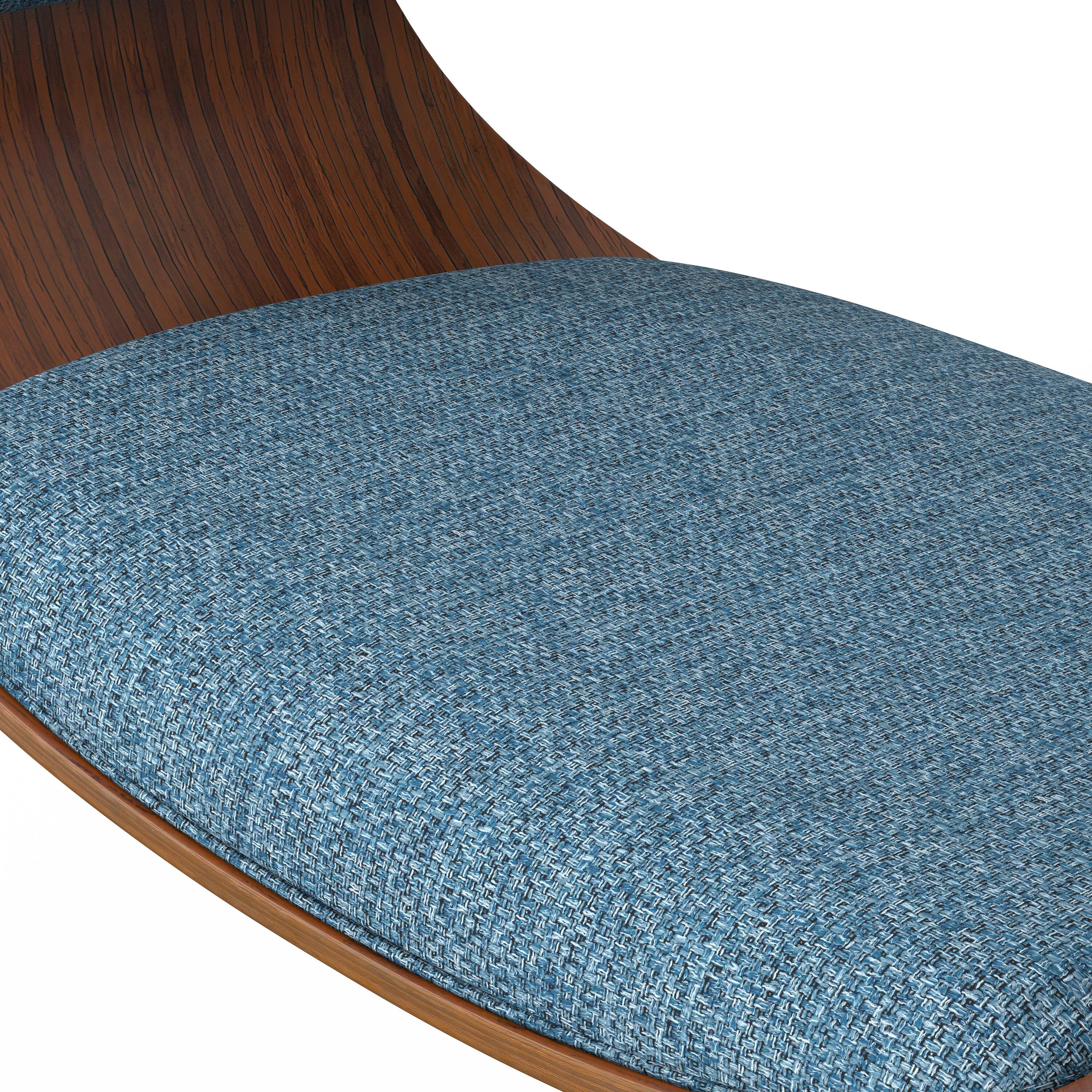 Alt View 7. Simpli Home - Sheldon Mid Century Modern 34 inch Adjustable Swivel Bar Stool in Denim Blue Woven Polyester Fabric - Denim Blue.