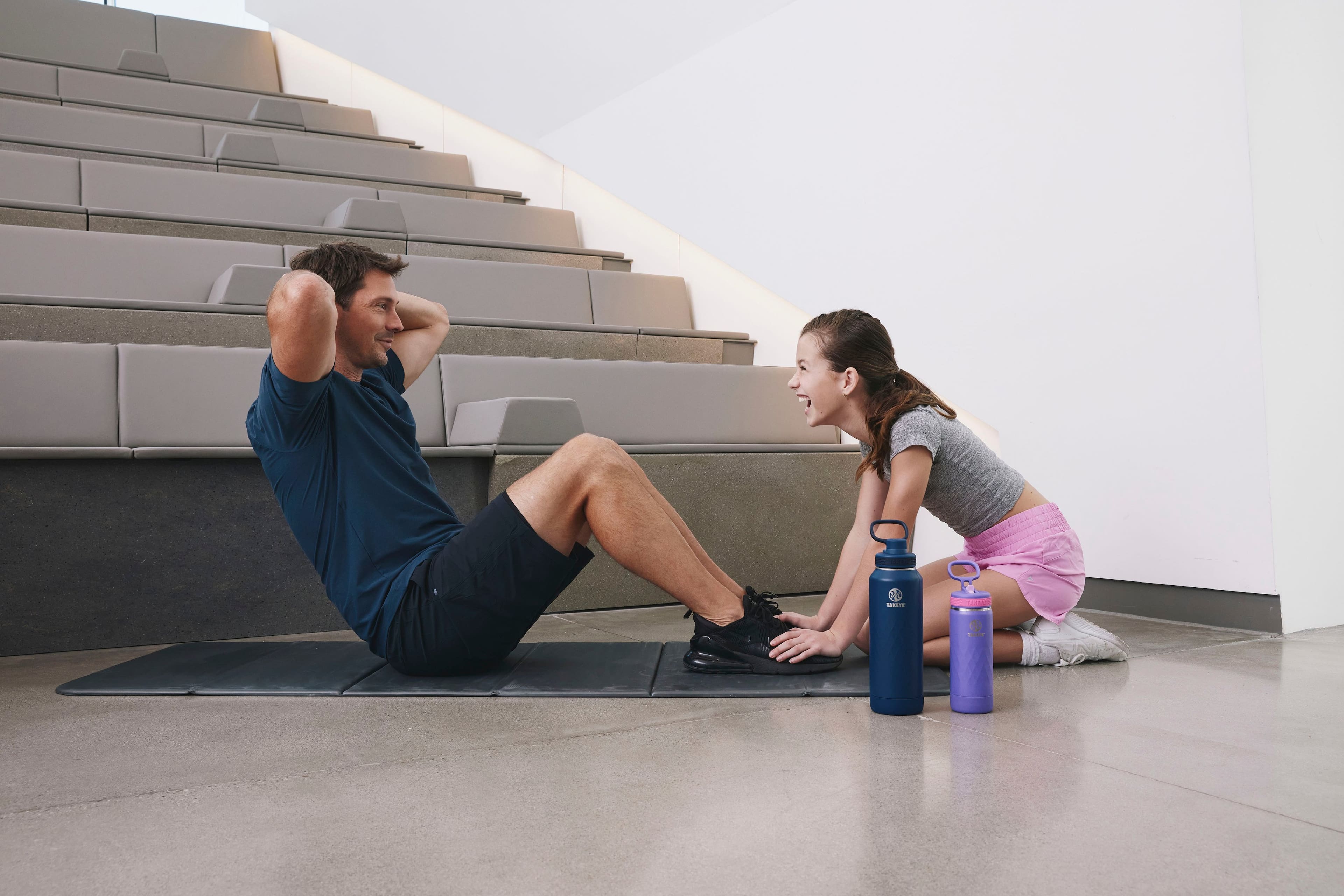 Alt View 7. Takeya - Sport 40-oz. Leakproof Water Bottle with Spout Lid - Obsidian.