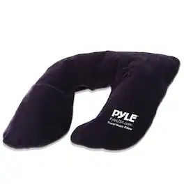 Pyle - Travel Music Pillow – Neck Support, Rechargeable Battery, Bluetooth, Wireless Streaming, Remote Control