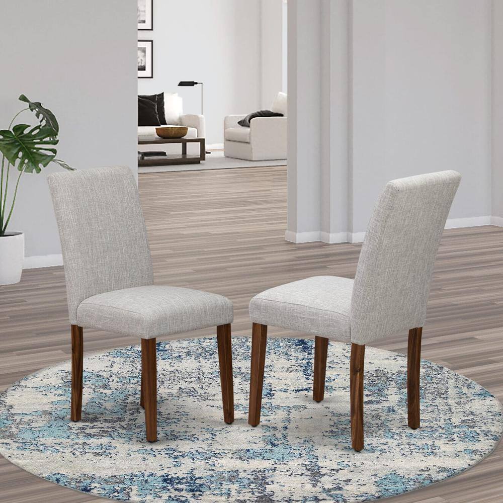 Left. East West Furniture - East West Furniture CNAB5-NN-35 5Pc Kitchen Set Offers a Kitchen Table and 4 Parson Chairs with Doeskin Color Linen - Natural.