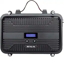Retevis - RT97S GMRS Repeater, Full Duplex Base Station, Remote Area (1 Pack) Built-In Duplexer, DB-9 connector - Black