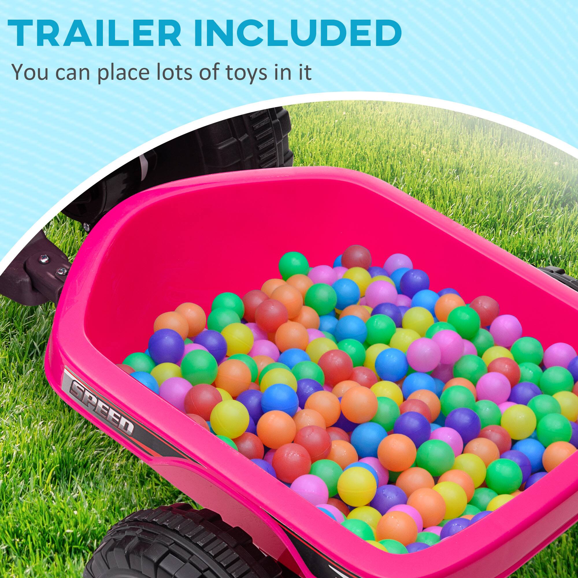TRAILER INCLUDED  
You can place lots of toys in it