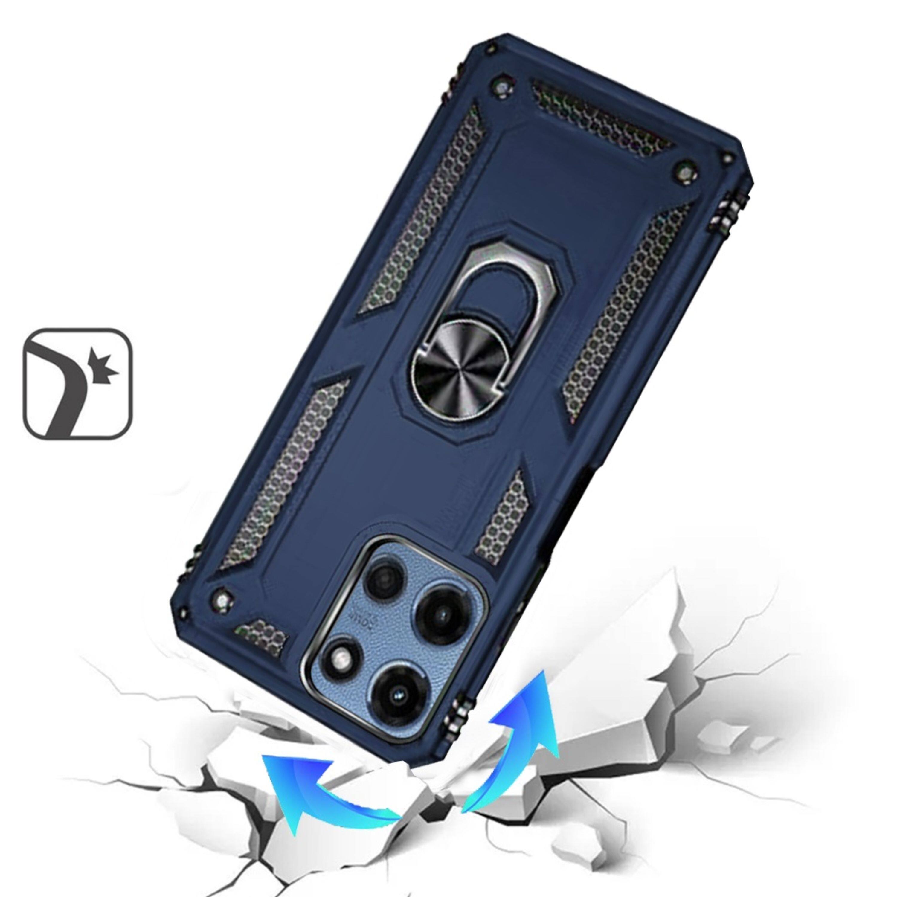 Kitcheniva Shockproof Metal Kickstand Phone Case With Tempered Glass ...