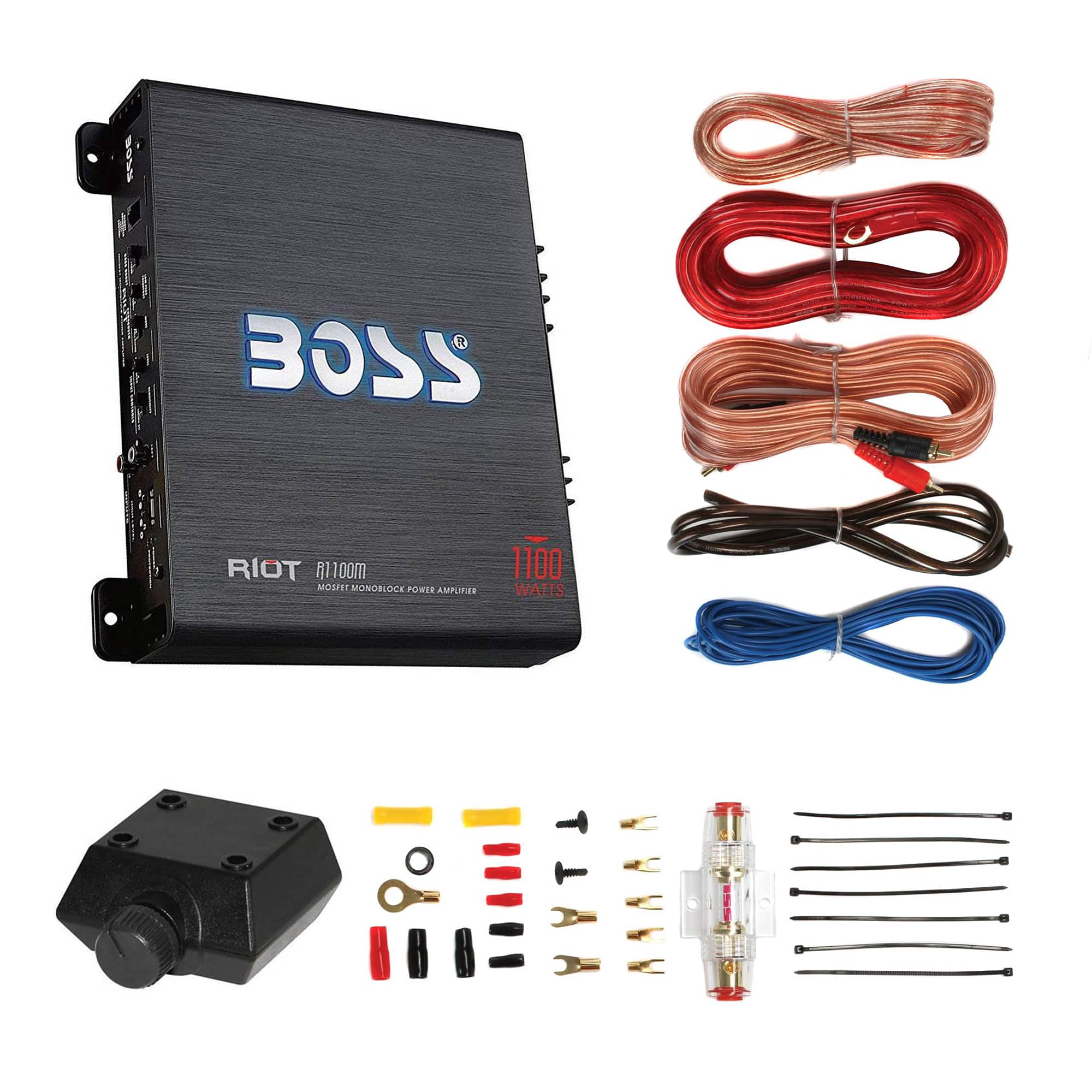 BOSS Audio - New BOSS R1100M 1100W Mono Car Audio Amplifier Amp & 8 Gauge Amp Wiring Kit - Black price history on PriceWatchPro