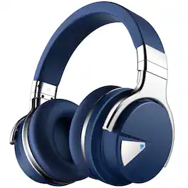 MOVSSOU - E7 Bluetooth Wireless Active Noise Cancelling Headphones - night blue
