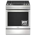 Maytag - 30 in. Wide 5 burners 6.4 cu. ft. Slide-In Gas Range with Air Fry - Stainless Steel