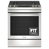 Maytag - 30 in. Wide 5 burners 6.4 cu. ft. Slide-In Gas Range with Air Fry - Stainless Steel