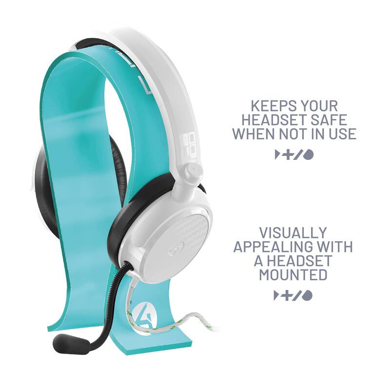 - Keeps your headset safe when not in use
- Visually appealing with a headset mounted
