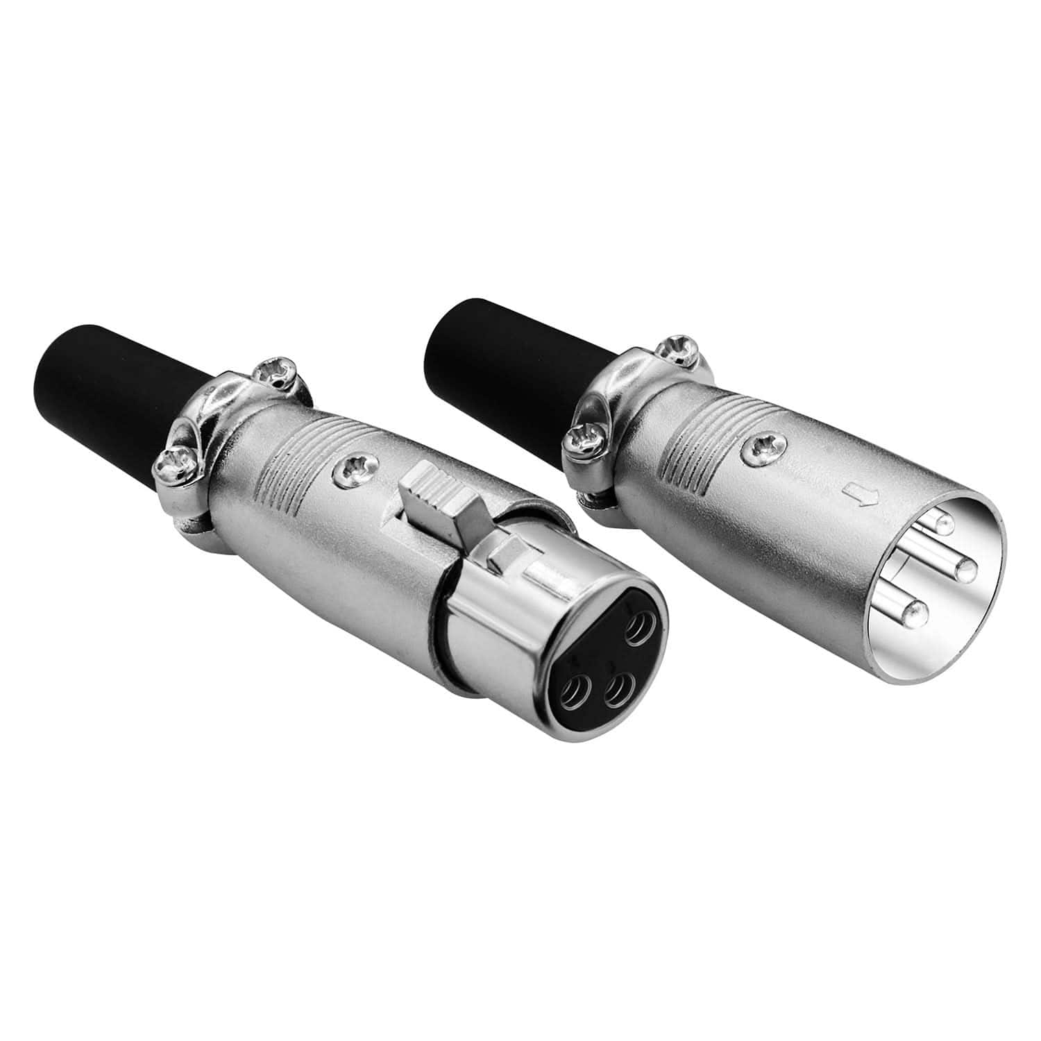 5 CORE - XLR Connector Male Female to 1/4 Audio Jack 3 Pin Secure Mic Plug w Locking Ends-XLR 10 pair