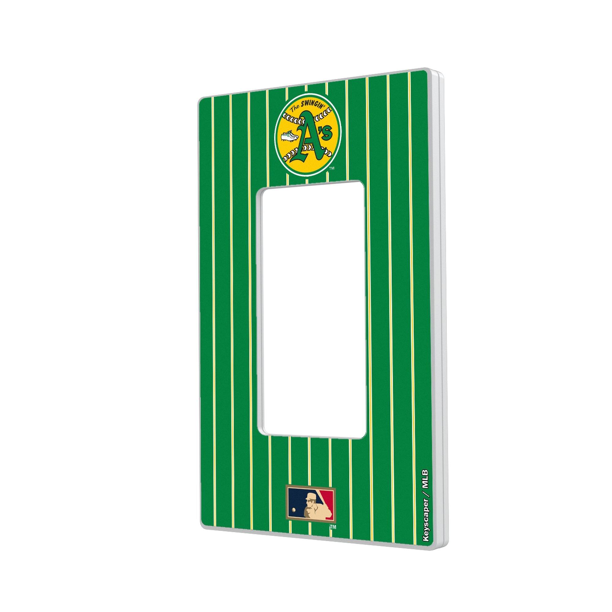 Keyscaper - Athletics 1971-1981 Cooperstown Pinstripe Single Rocker Light Switch Plate - Multicolor price history on PriceWatchPro