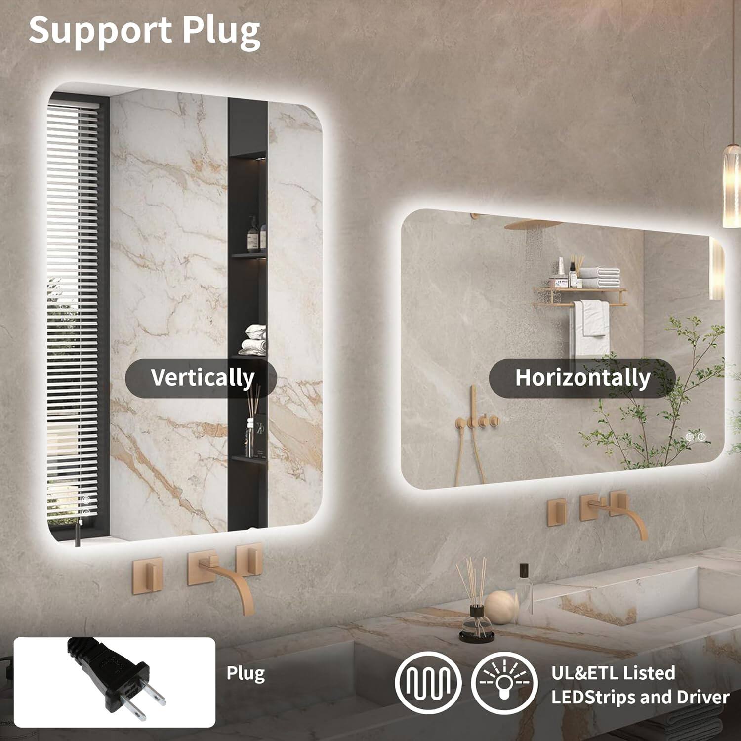 Support Plug

Vertically

Horizontally

Plug

UL&ETL Listed LED Strips and Driver