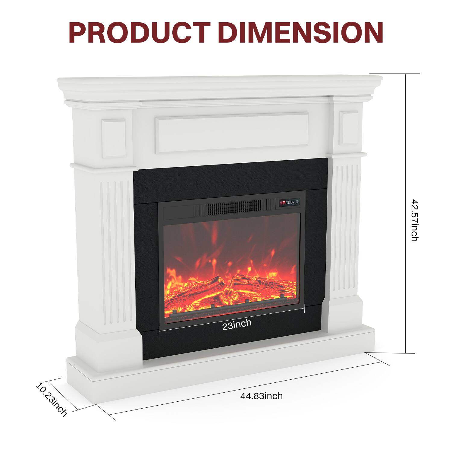 PRODUCT DIMENSION

- Height: 42.57 inch
- Width: 44.83 inch
- Depth: 23 inch
- Base Depth: 10.23 inch