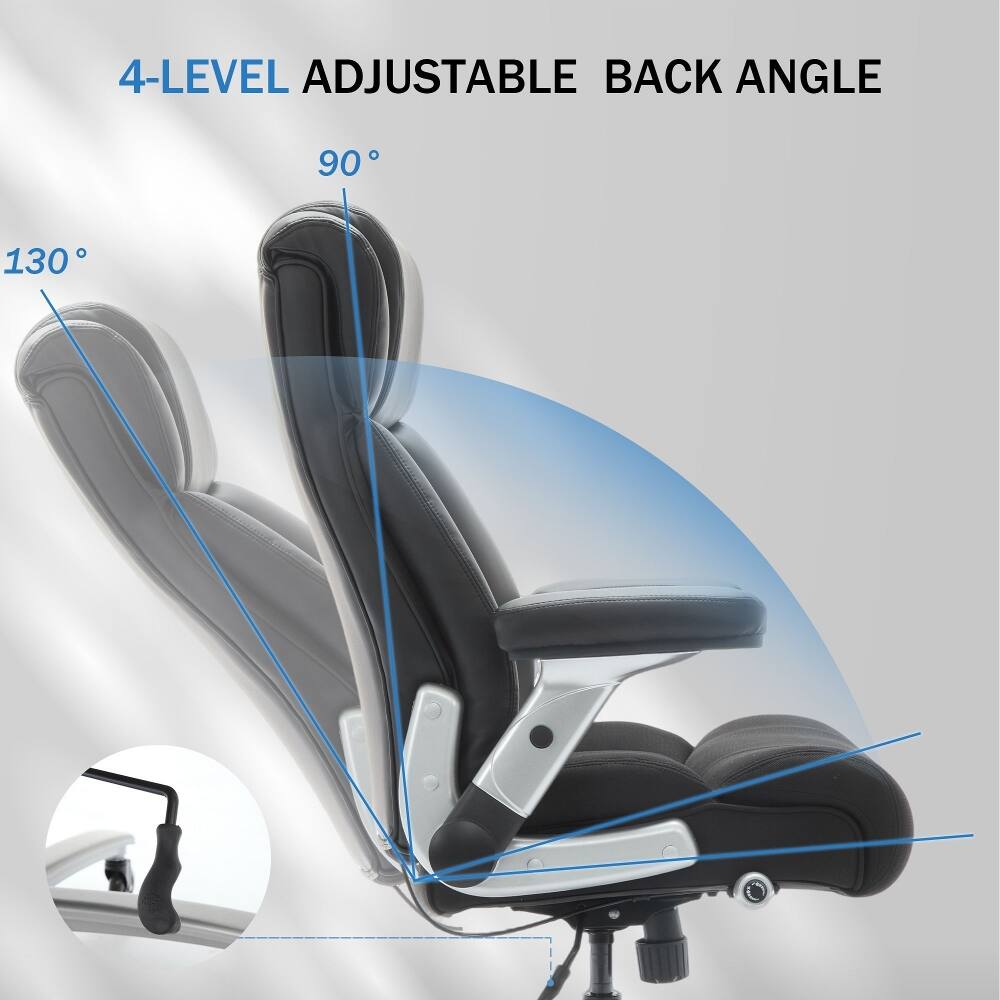 4-LEVEL ADJUSTABLE BACK ANGLE  
90°  
130°