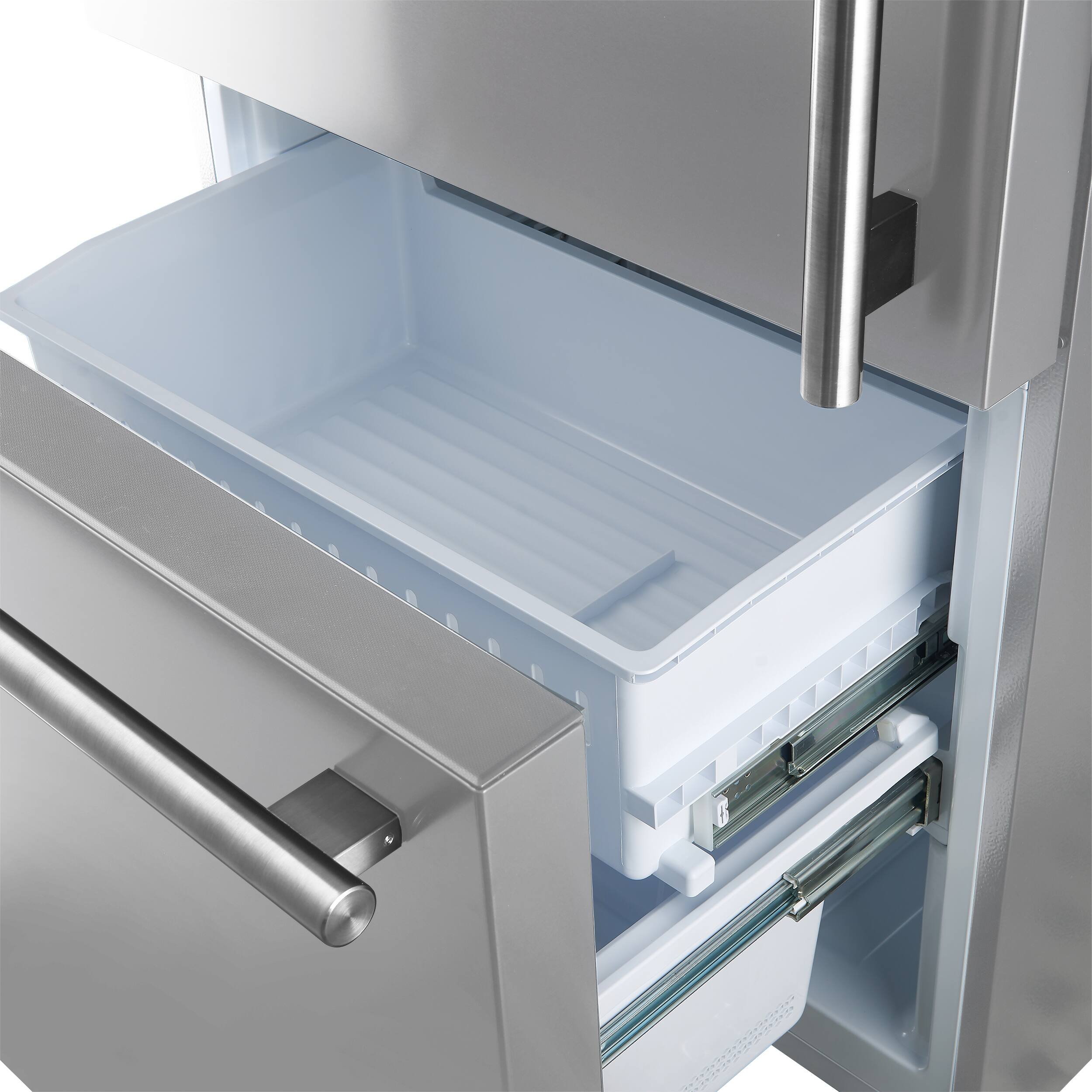 Alt View 10. Forno Appliances - Milano Espresso 17.2 Cu. Ft. Bottom Freezer Refrigerator with Built-In Ice Maker - Stainless Steel.