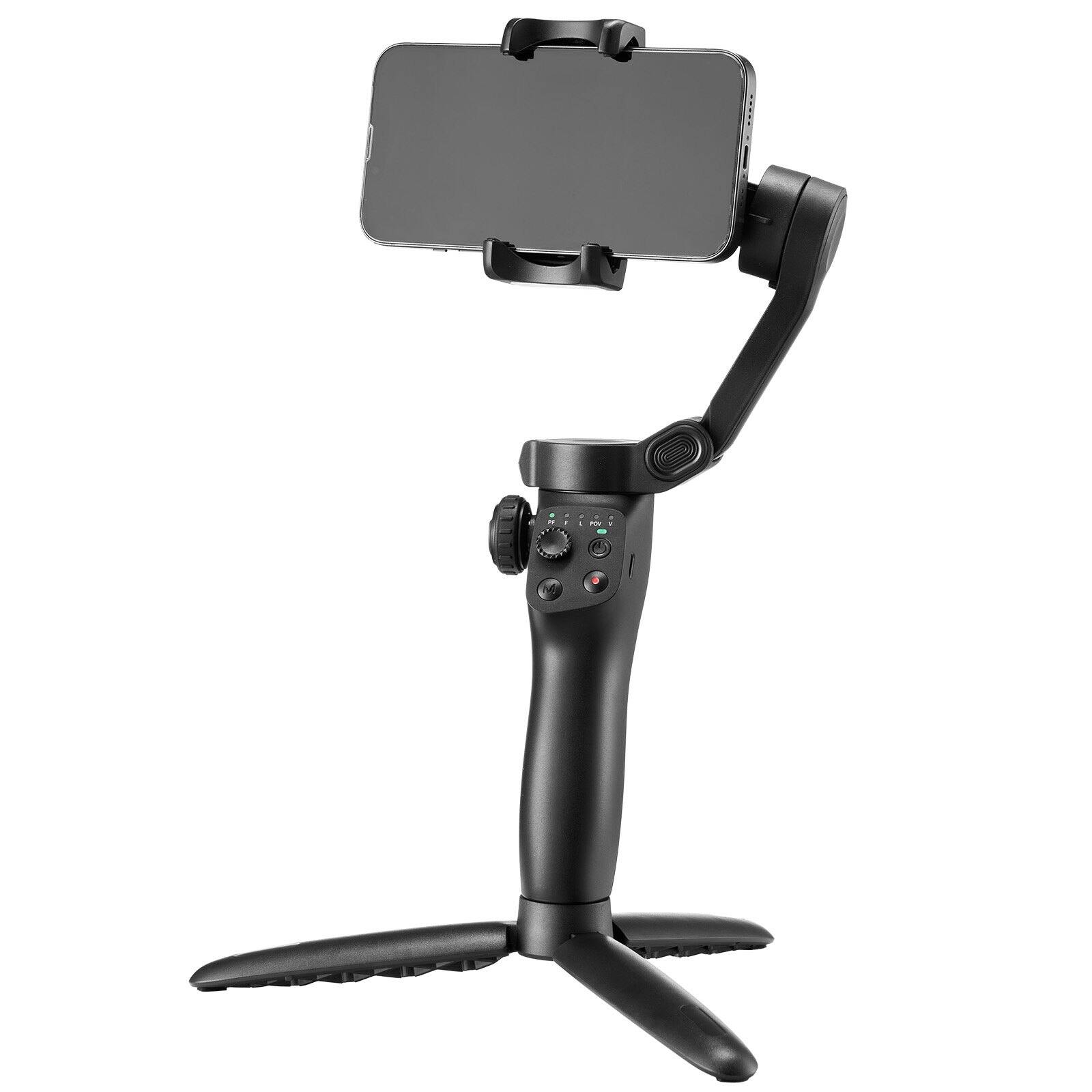 Alt View 9. Glintex - Gimbal Stabilizer for Smartphone 3-Axis Handheld Phone Gimbal with Face Object Tracking Tripod Foldable Design for Video.