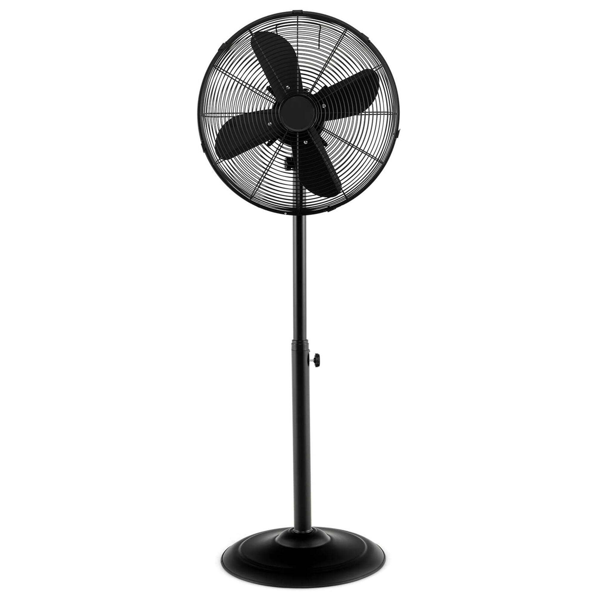 Alt View 15. Costway - 16" Standing Pedestal Fan with 3 Speed Settings Carrying Handle Aluminum Blades - Black.